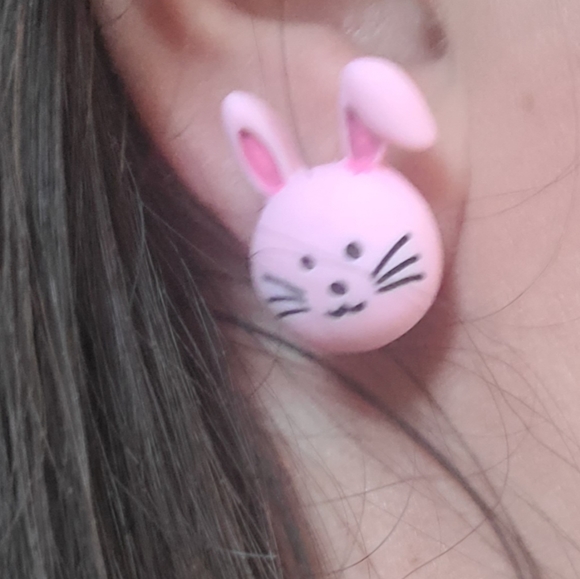 🐰Brand New Bunny Earrings Face and Backside - Picture 4 of 6
